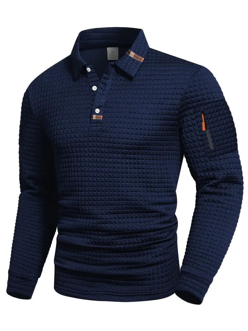 Otis Panelled Polo - Men's in gray