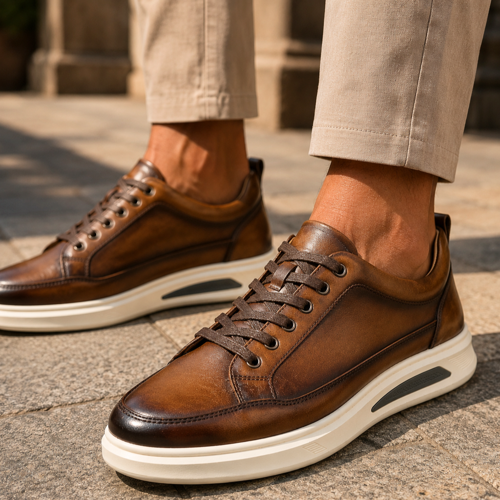 Sawyer Handmade Leather Sneakers - Men's in red