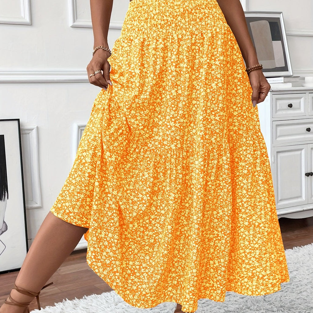 Elena Ditsy Floral Skirt - Women's in blue