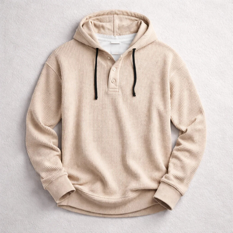 Bromley Waffle Hoodie - Unisex in navy