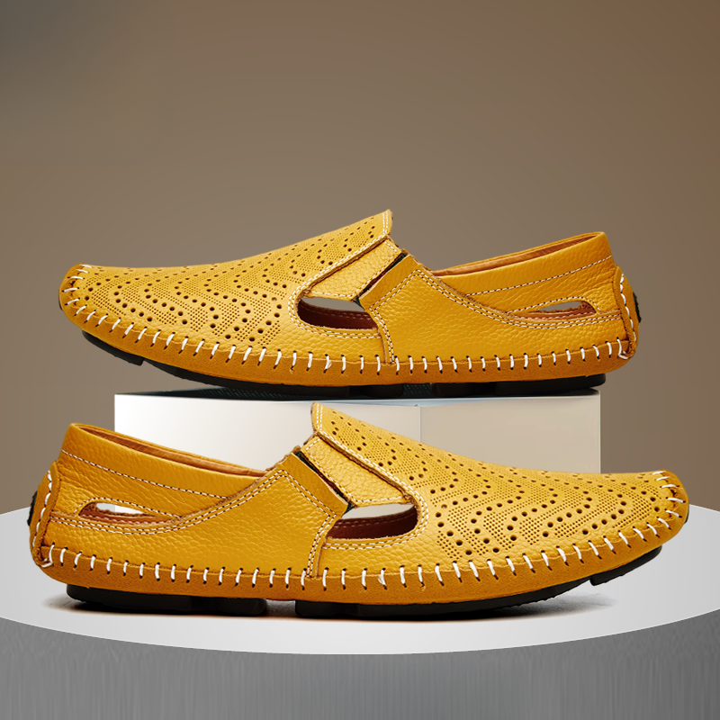 Dante Leather Sandals - Men's in navy