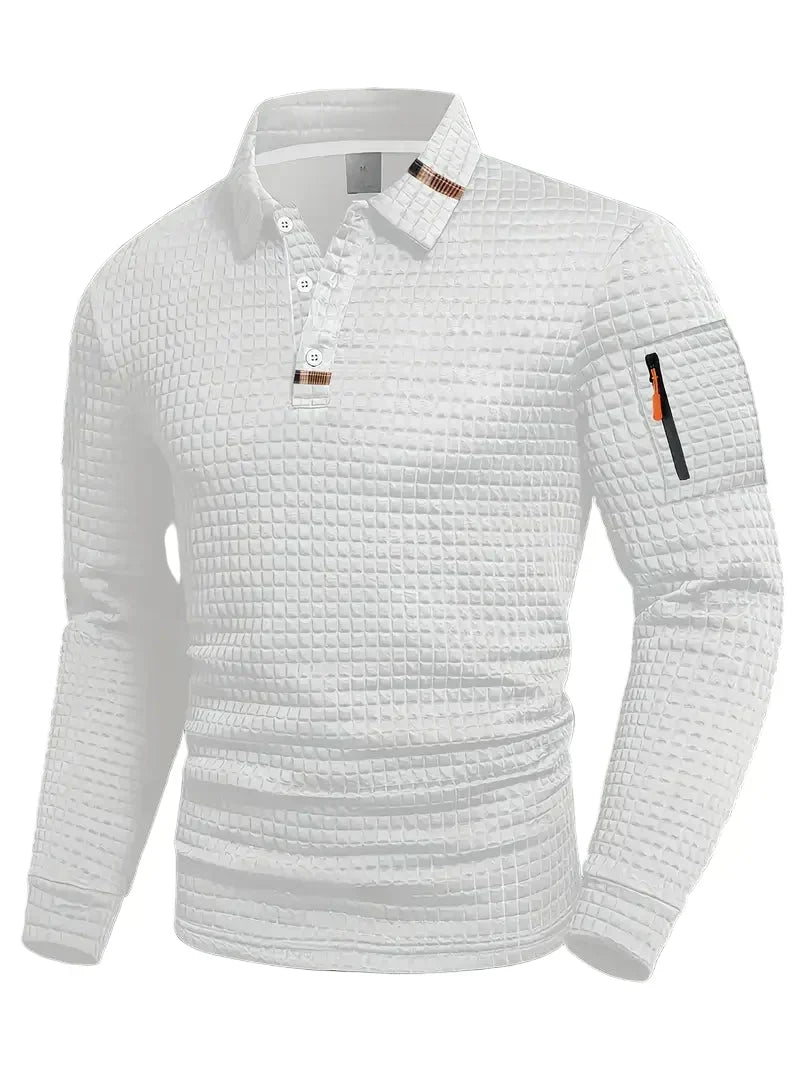 Otis Panelled Polo - Men's in gray