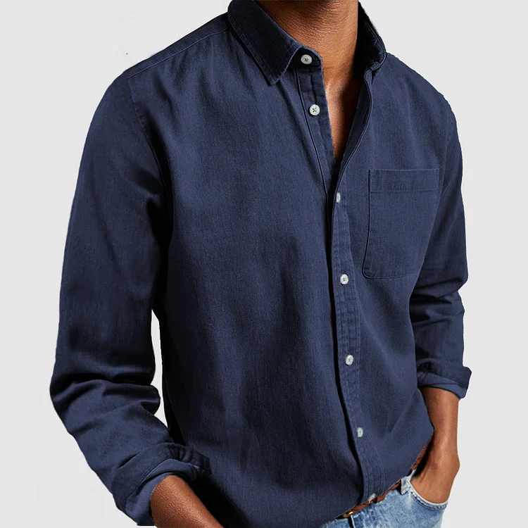 Cotton Kendrick Shirt - Unisex in navy