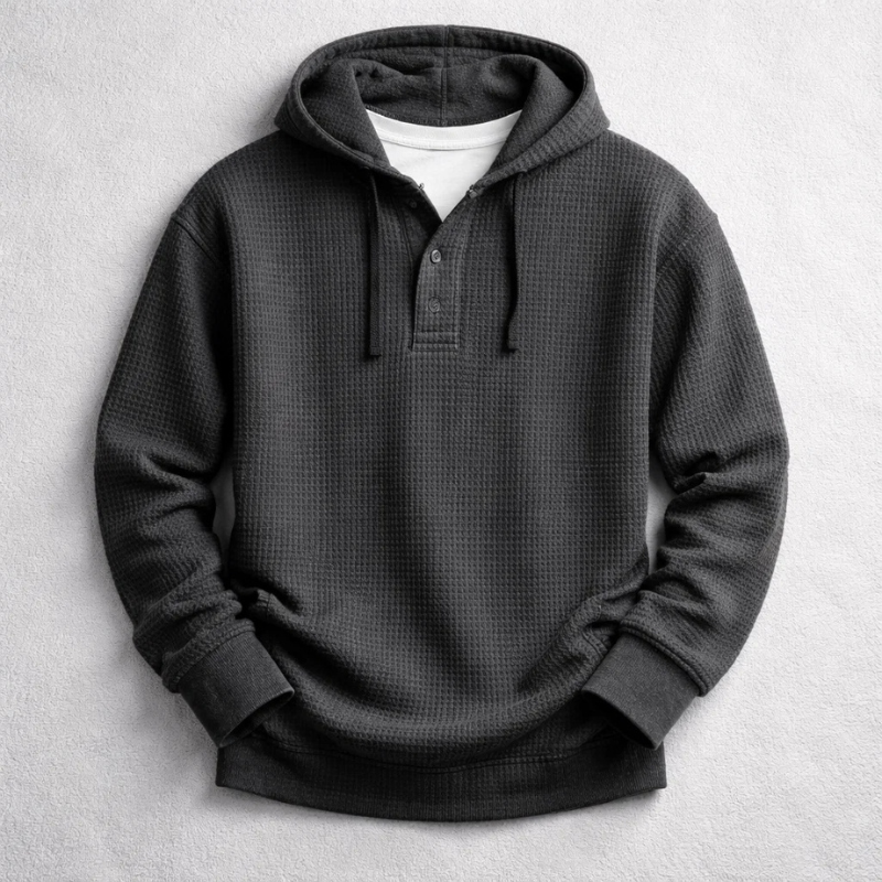 Bromley Waffle Hoodie - Unisex in navy
