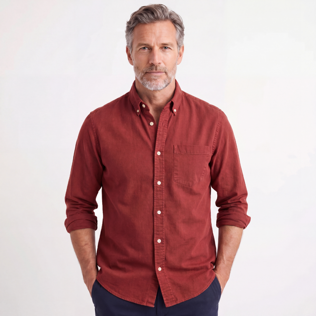 Kensington Chest-Pocket Linen Shirt - Unisex in green