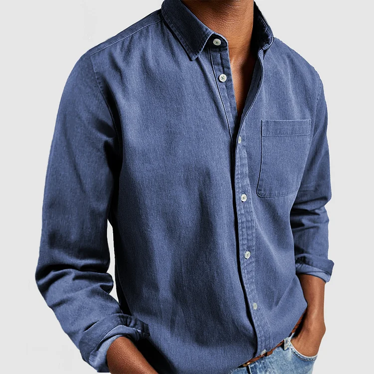 Cotton Kendrick Shirt - Unisex in navy