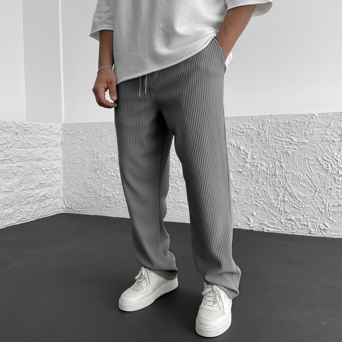 Monaco Relaxed Knit Pants - Unisex in green