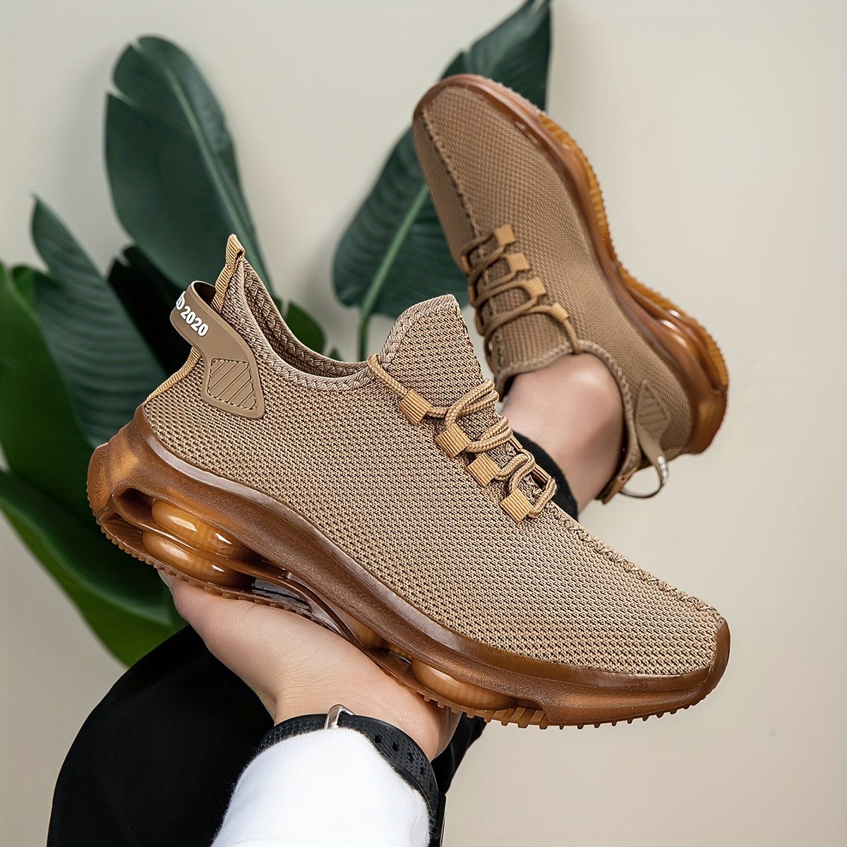 Nova Breeze Knit Sneakers - Unisex in khaki