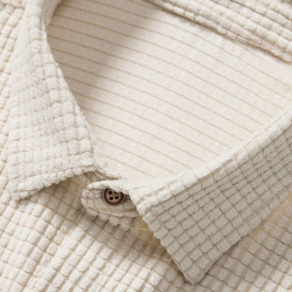 Cotton Lazio Waffle Set - Unisex in cream