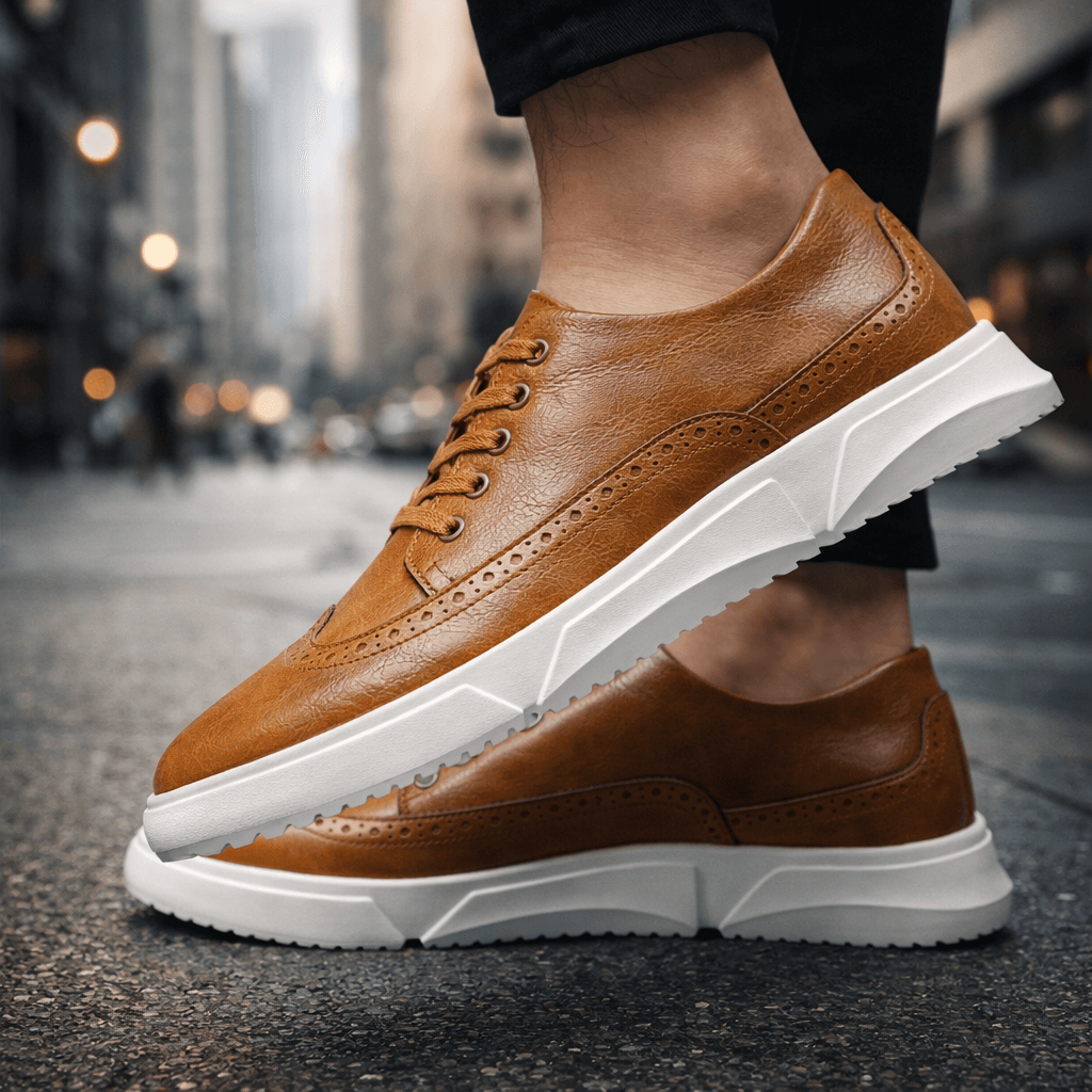 Harrington Leather Sneakers - Men's in light brown