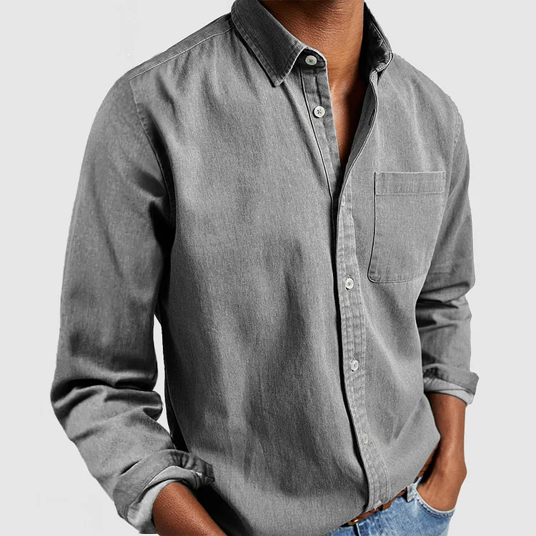 Cotton Kendrick Shirt - Unisex in navy