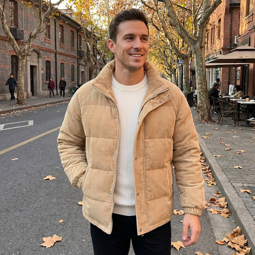 Arden Padded Jacket - Unisex in beige