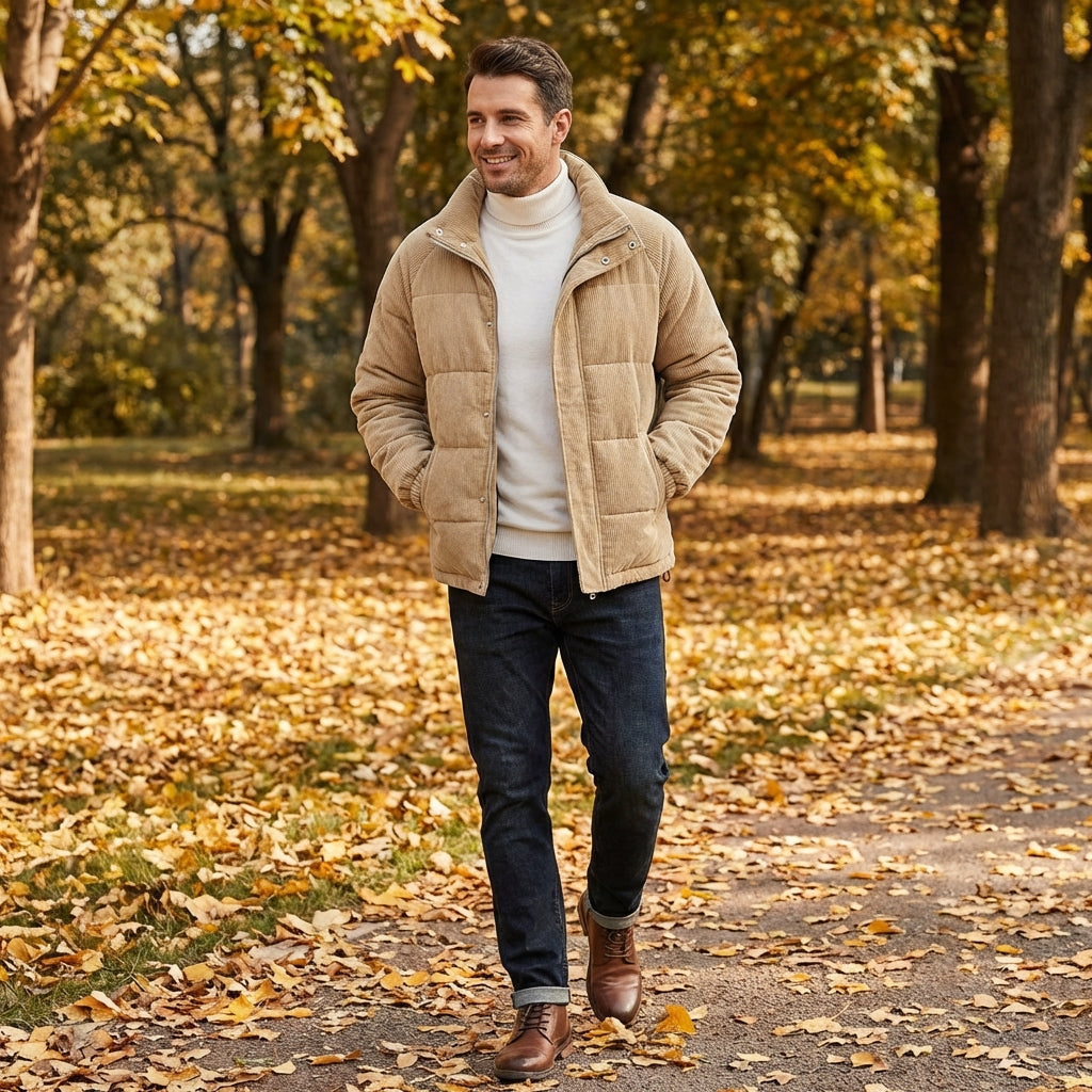 Arden Padded Jacket - Unisex in beige