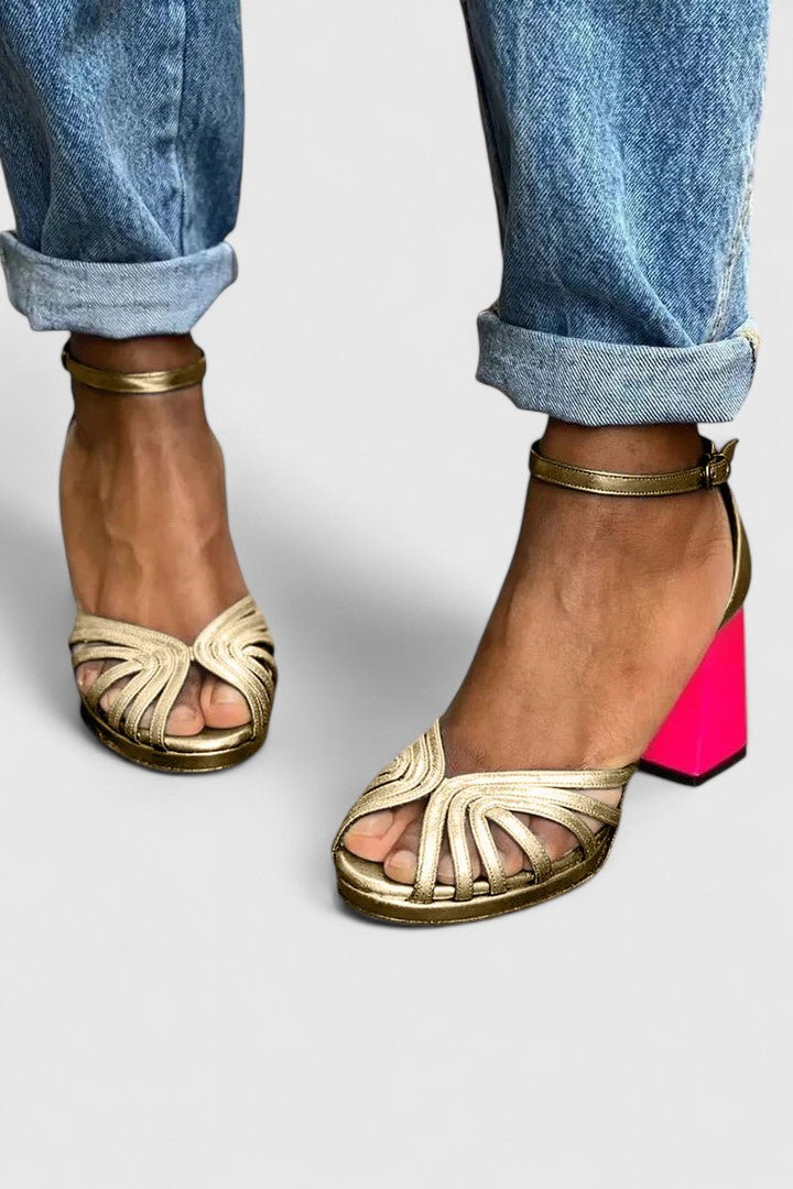Odette Cushioned Heels - Women's in gold