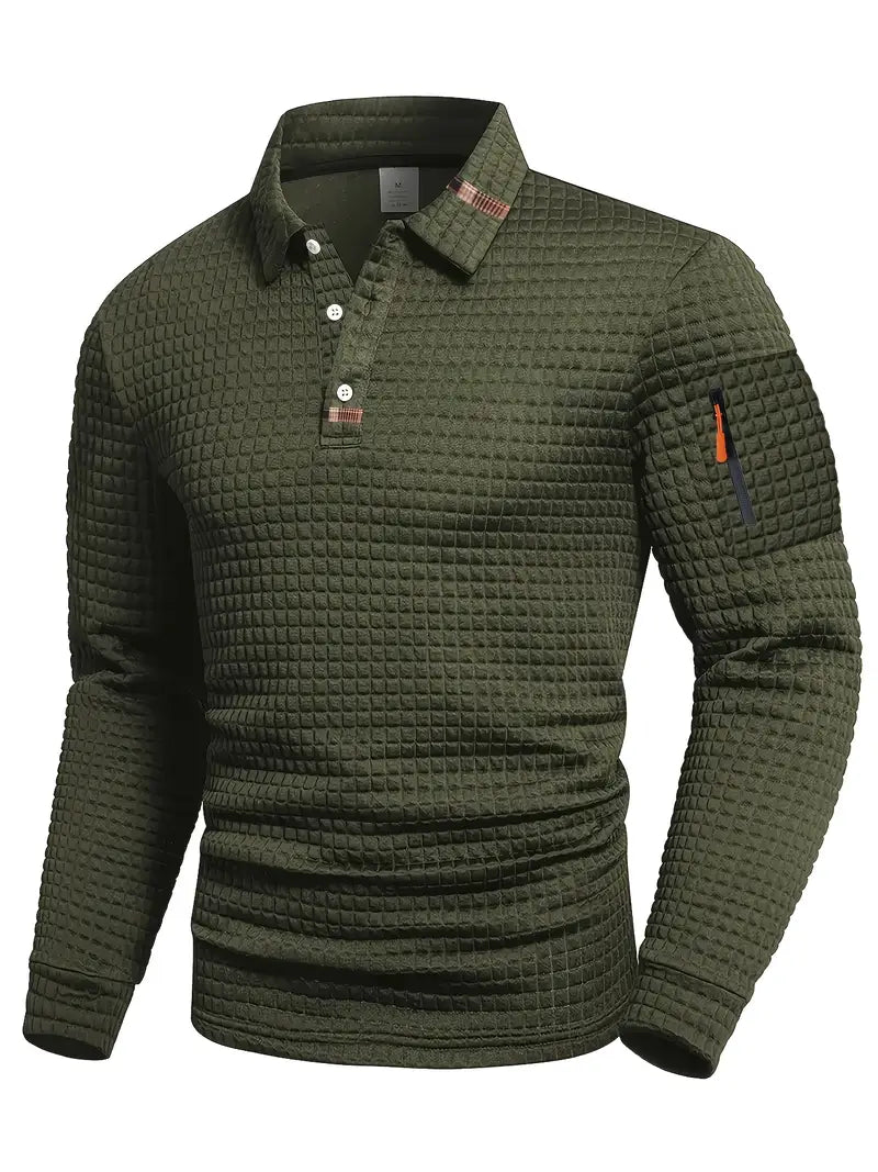 Otis Panelled Polo - Men's in gray