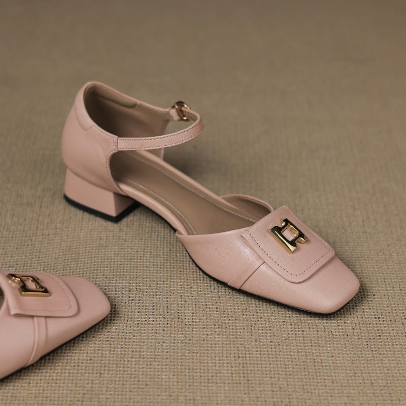 Hartley Buckled Leather Mary Janes - Women's in pink