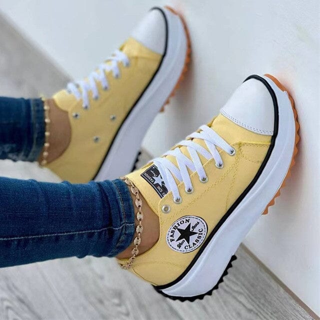 Stella Star Platform Sneakers - Women's in white