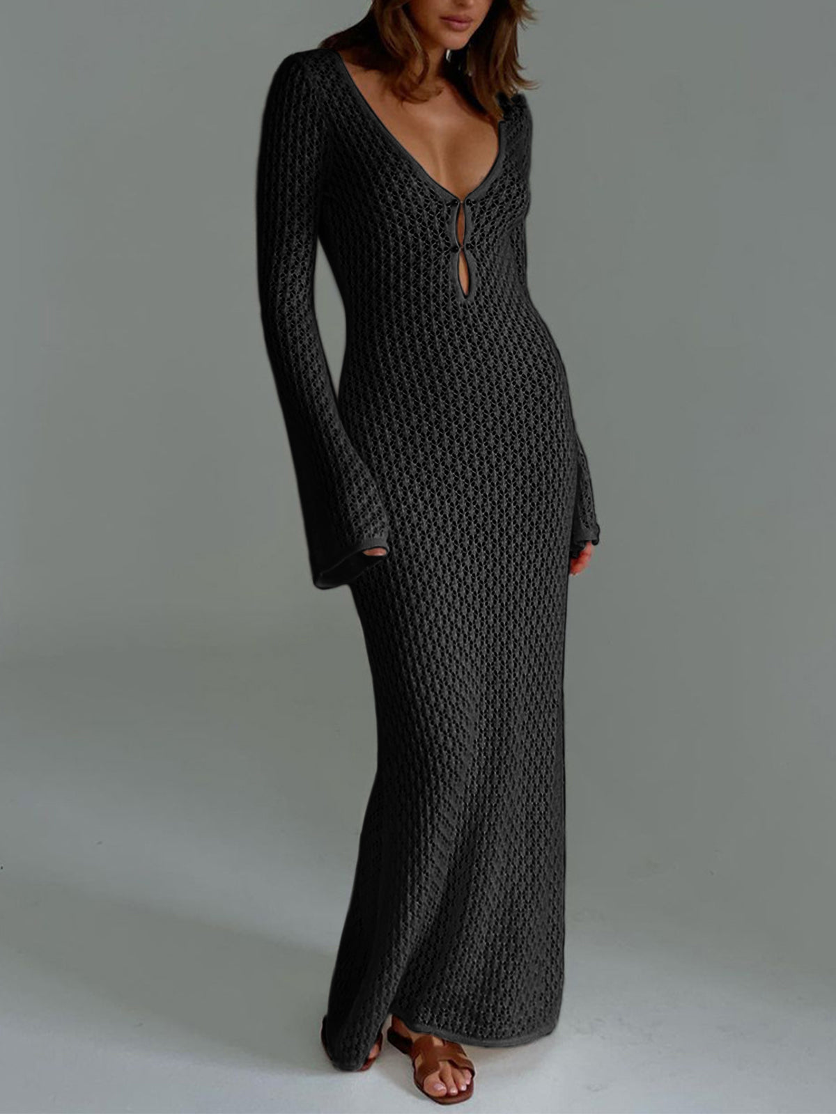 Cover Long Sleeve Dress - Women's in black