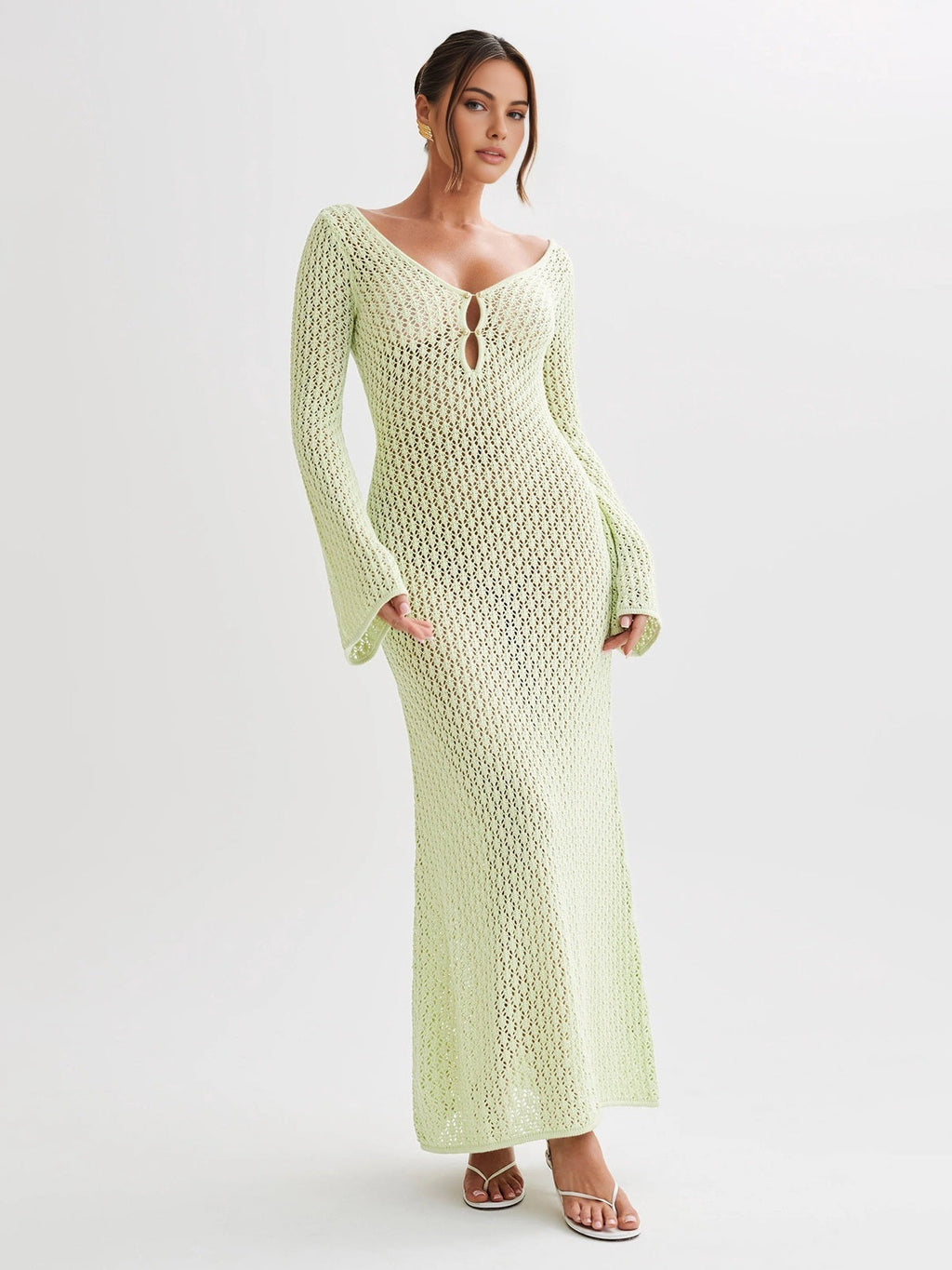 Cover Long Sleeve Dress - Women's in blue