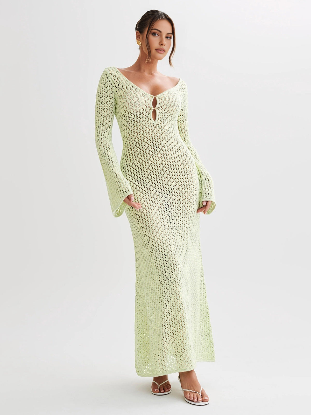 Cover Long Sleeve Dress - Women's in blue