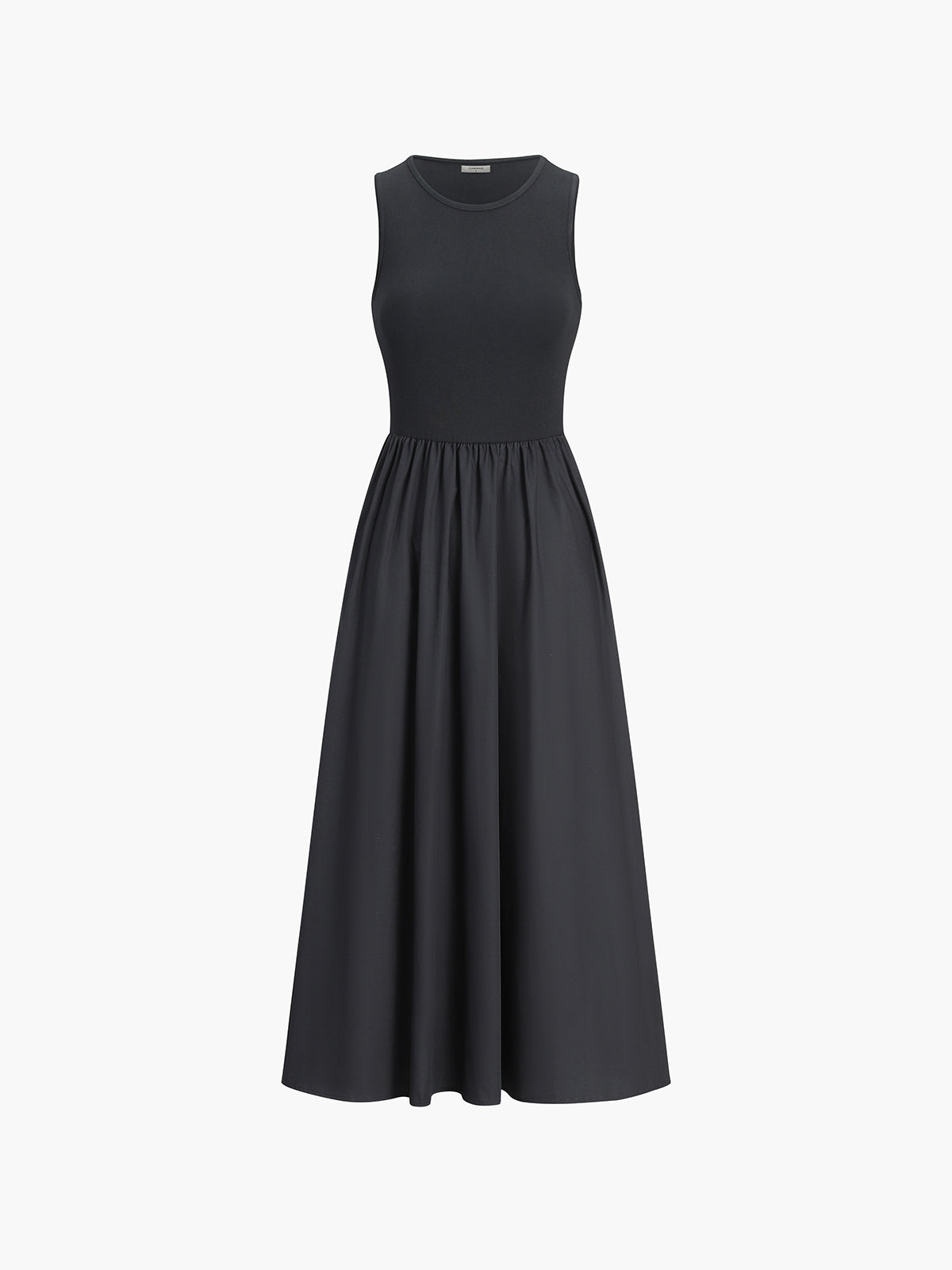 Leisure Crew Neck Dress - Women's in black