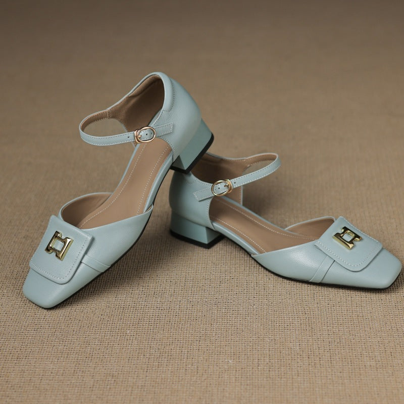 Hartley Buckled Leather Mary Janes - Women's in pink