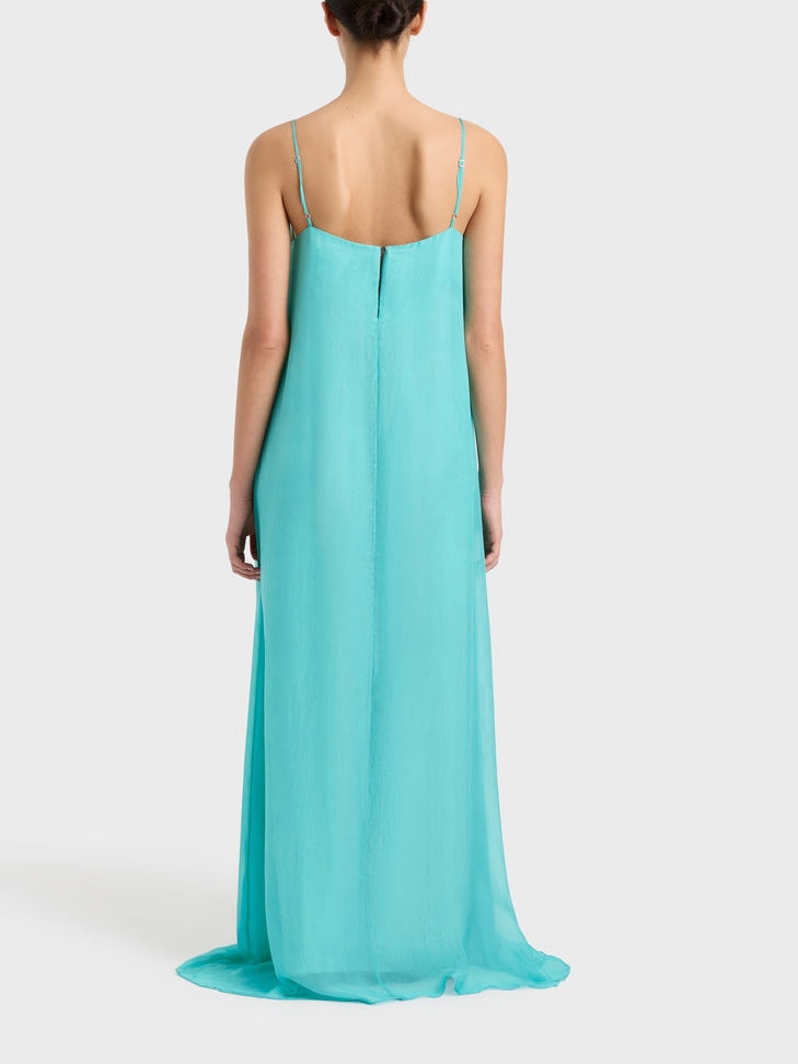 Spaghetti Strap Maxi Dress - Women's in blue