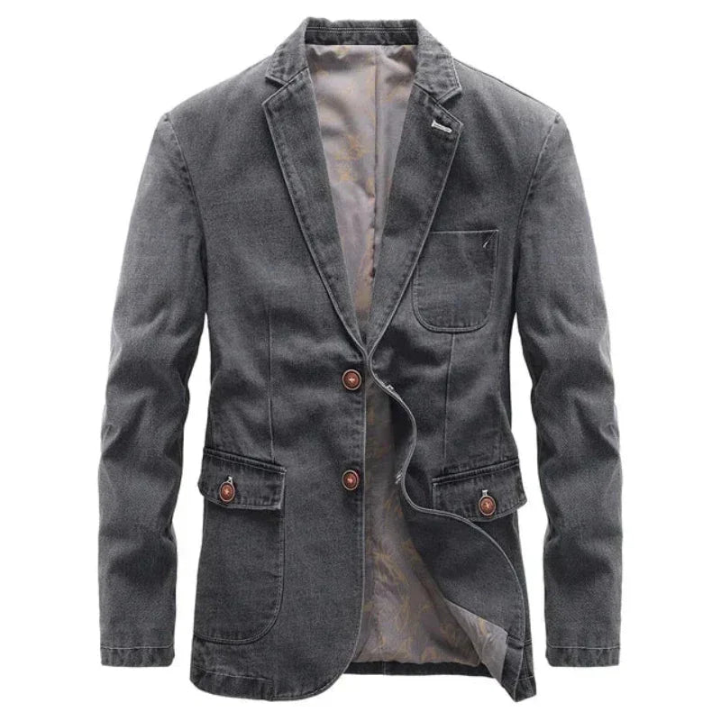 Billy Wilson Denim Jacket - Unisex in gray