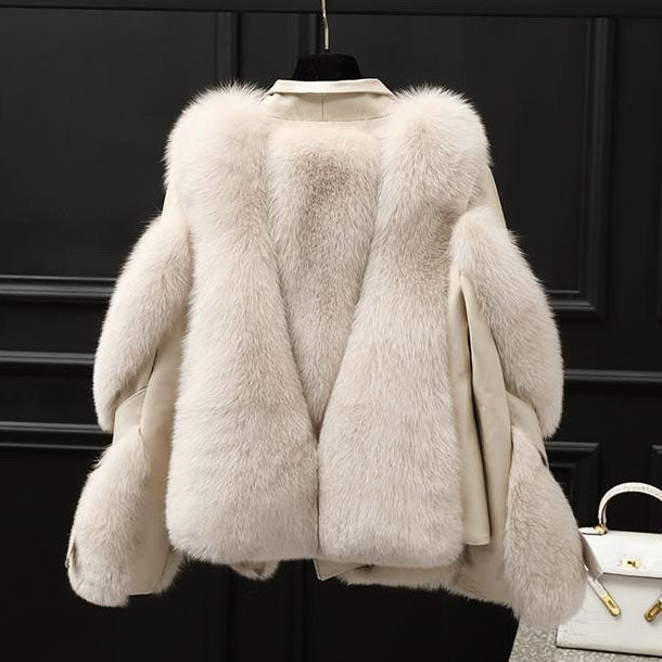 Harlow Faux Fur Jacket - Unisex in brown
