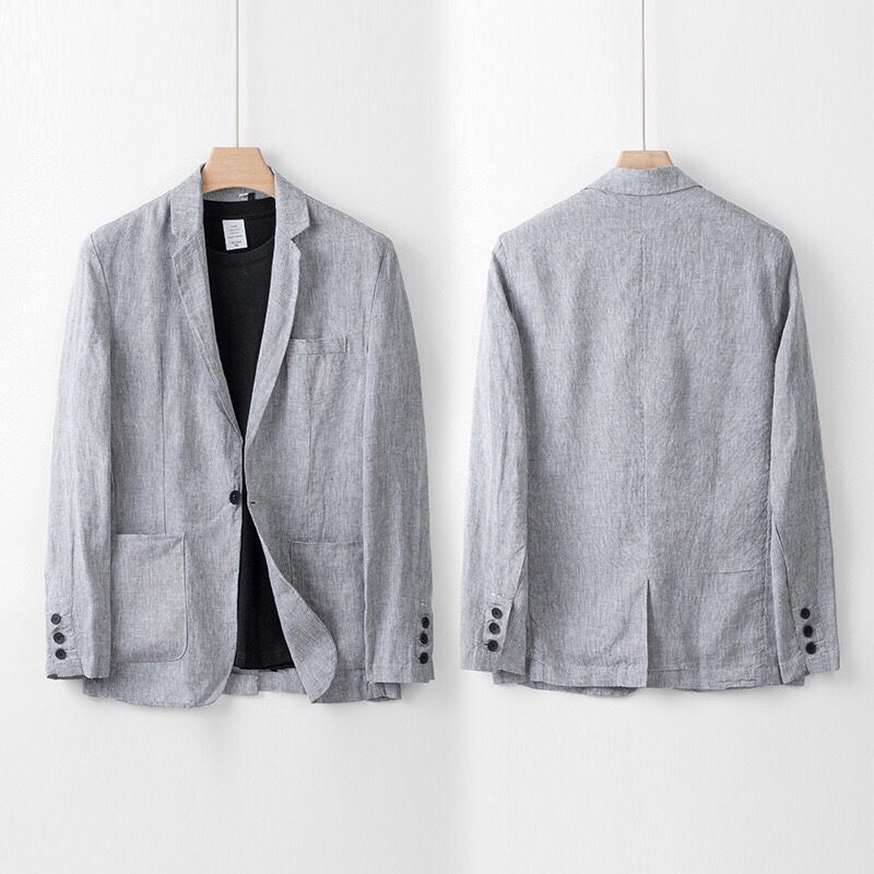 Davenport Linen Set - Unisex in gray