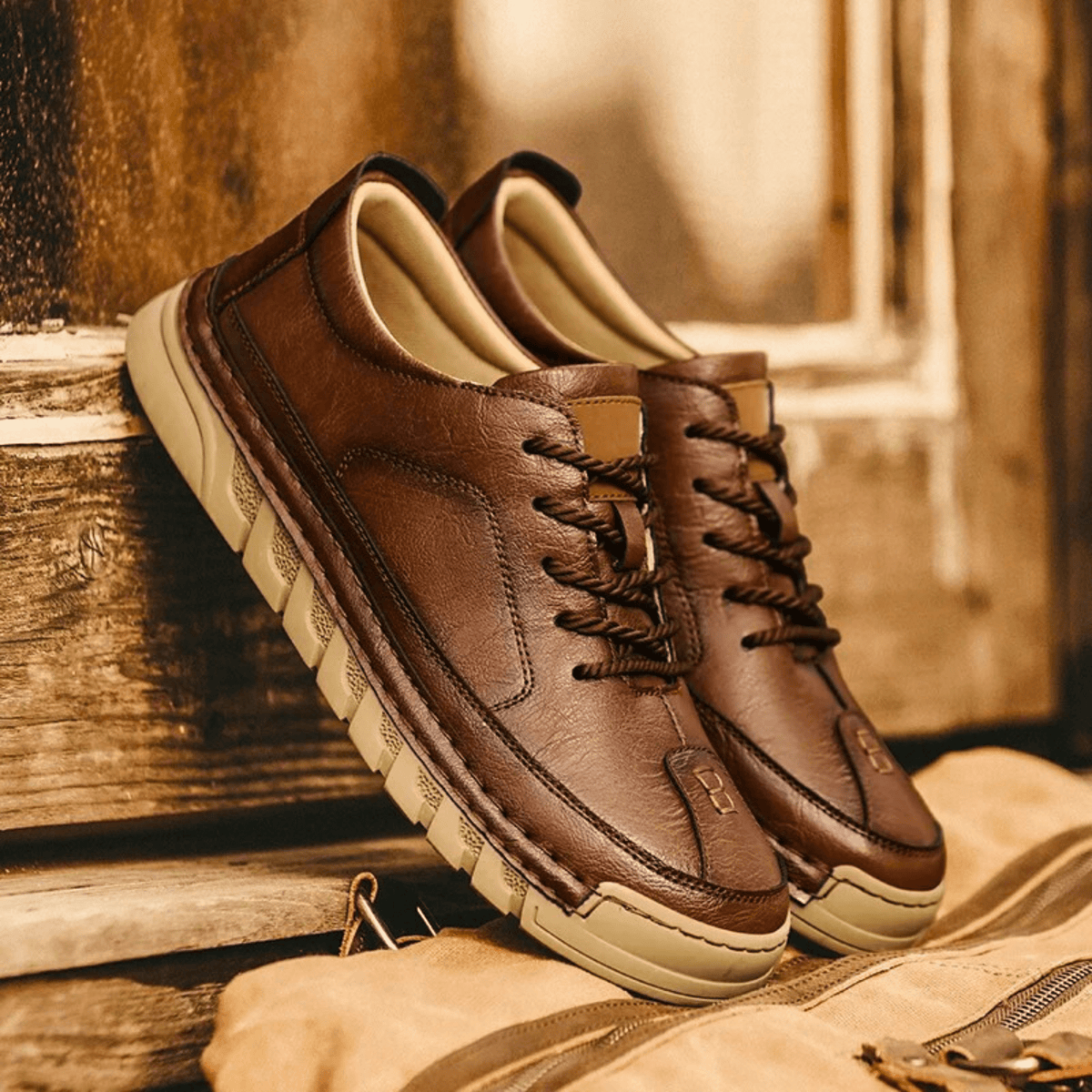 Easton Leather Sneakers - Men's in brown