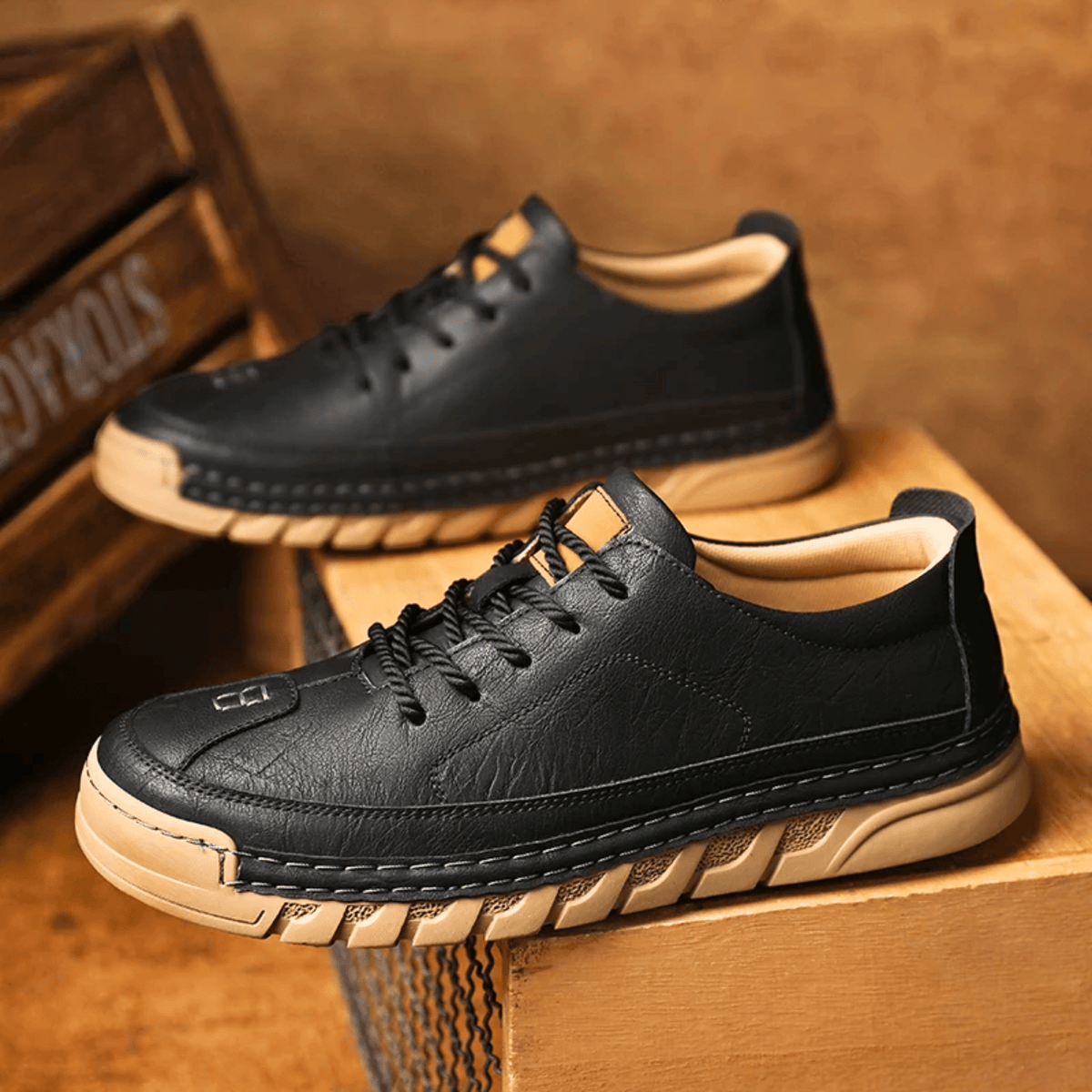 Easton Leather Sneakers - Men's in brown