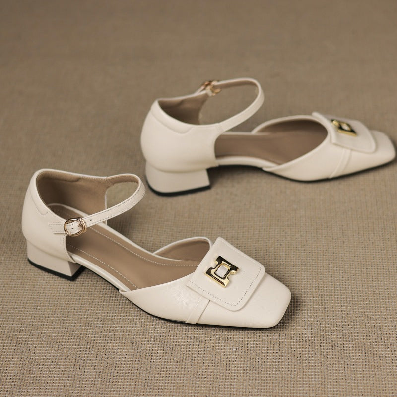Hartley Buckled Leather Mary Janes - Women's in blue