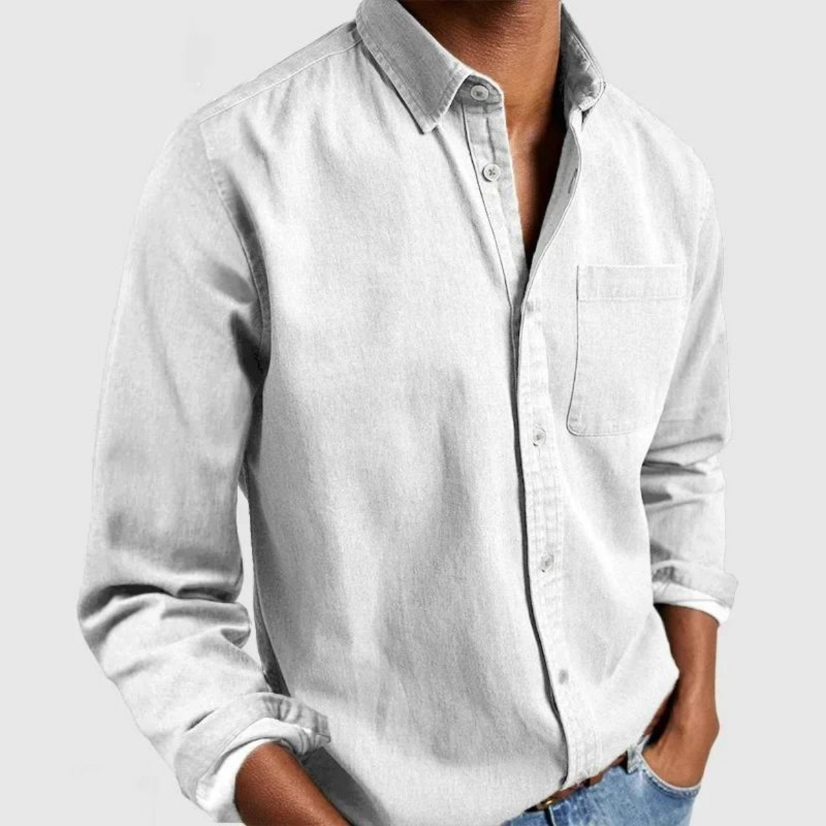 Cotton Kendrick Shirt - Unisex in navy