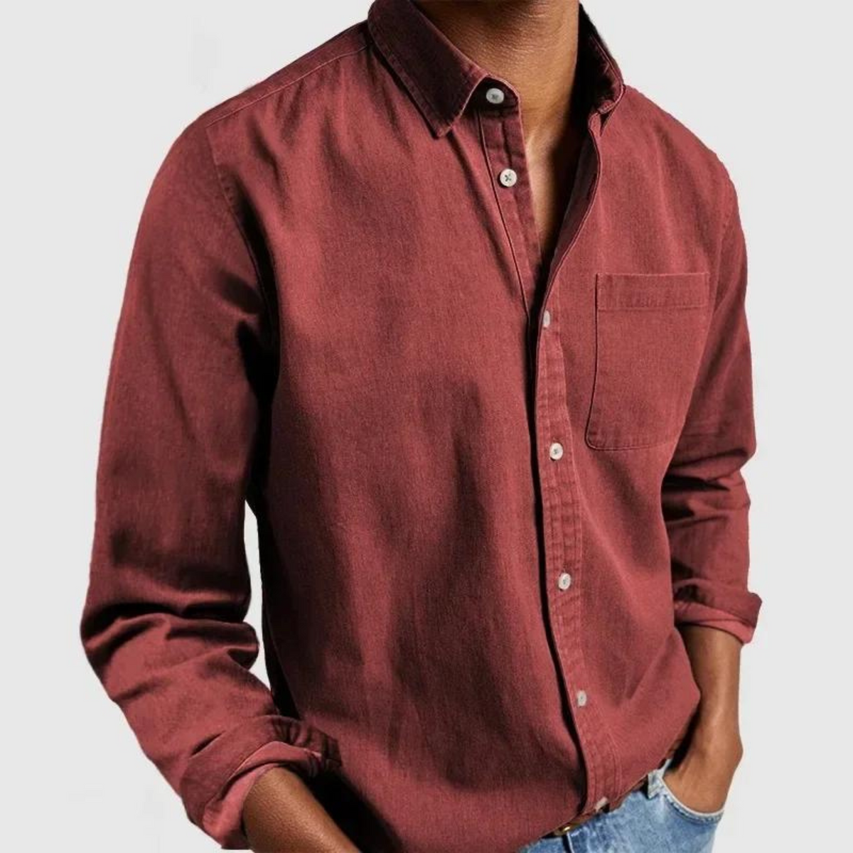 Cotton Kendrick Shirt - Unisex in navy