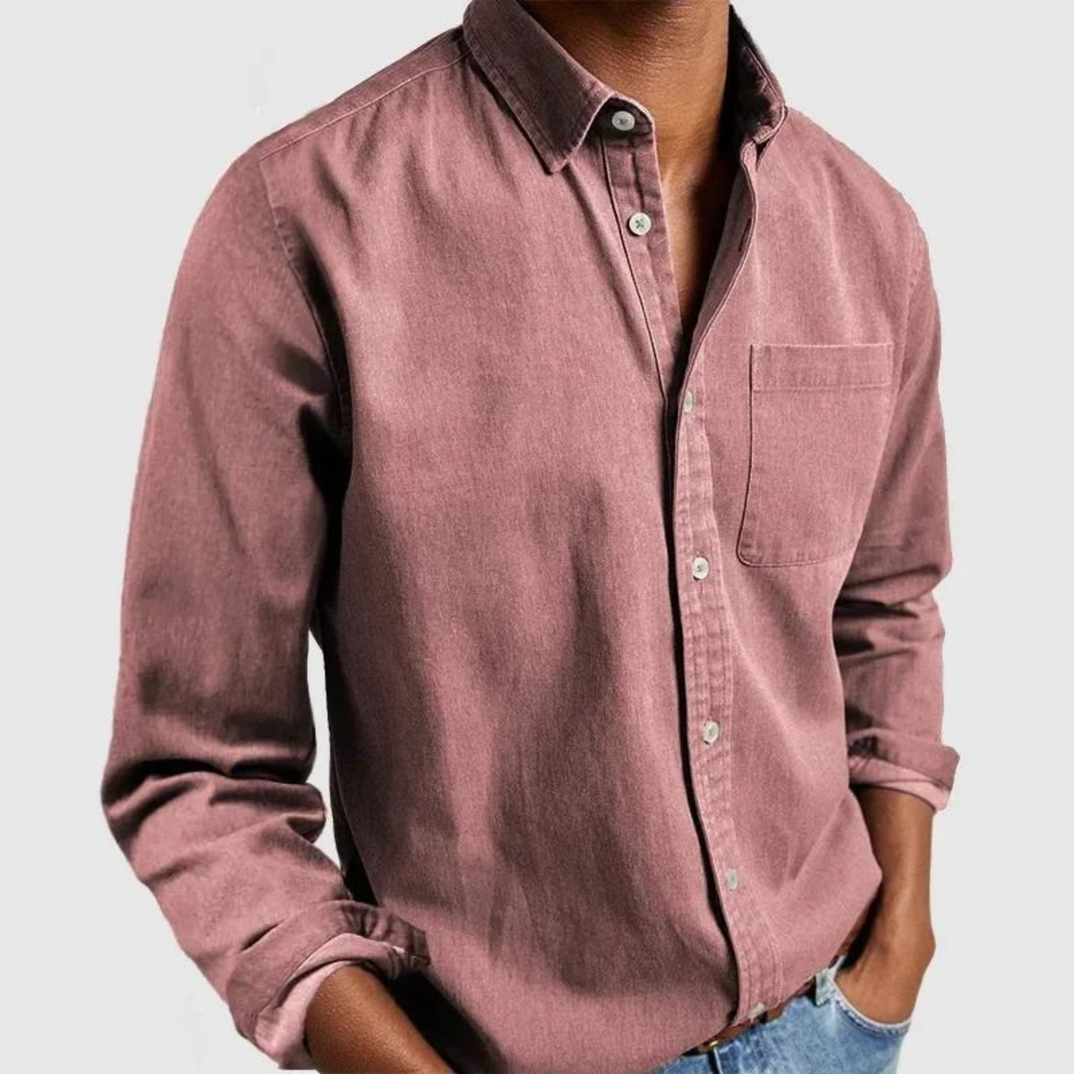 Cotton Kendrick Shirt - Unisex in khaki