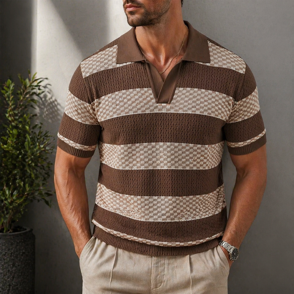 Sutton Knitted Polo - Men's in navy