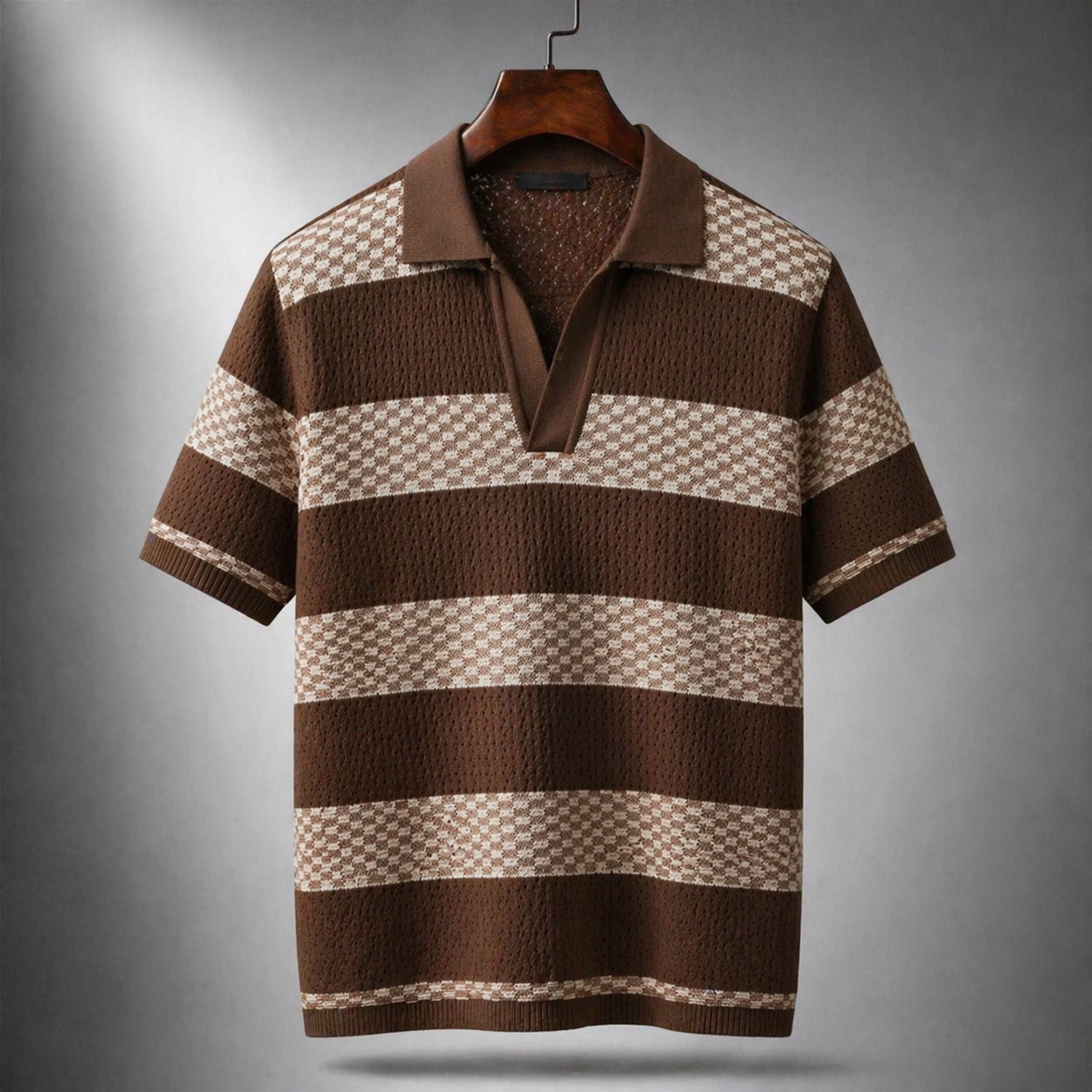 Sutton Knitted Polo - Men's in brown
