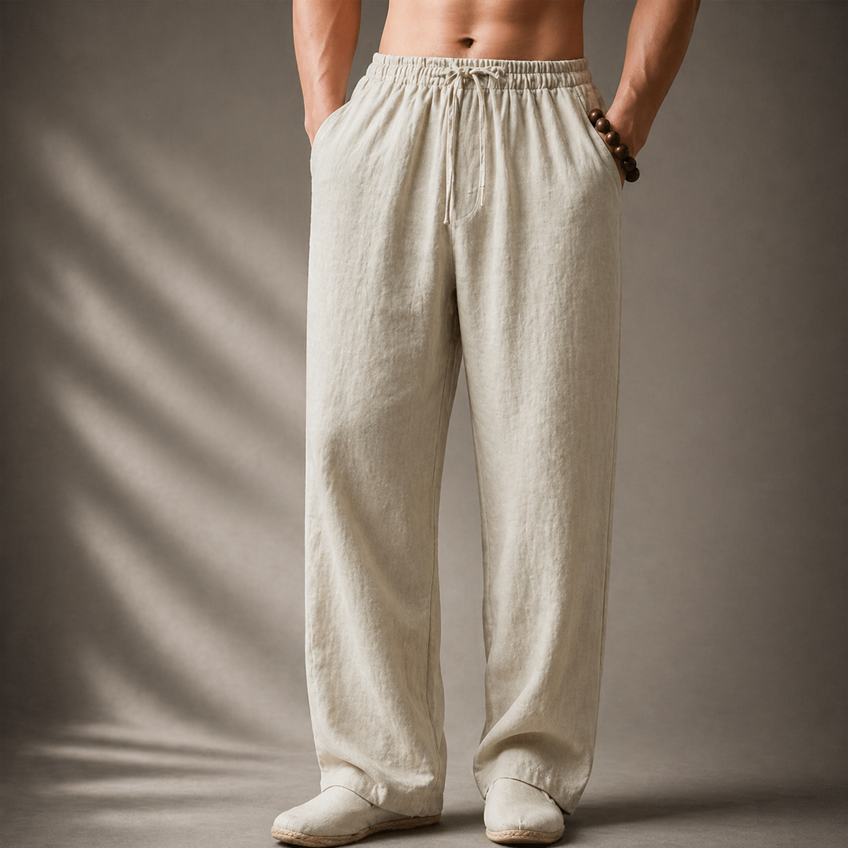 Bromley Linen Pants - Unisex in blue