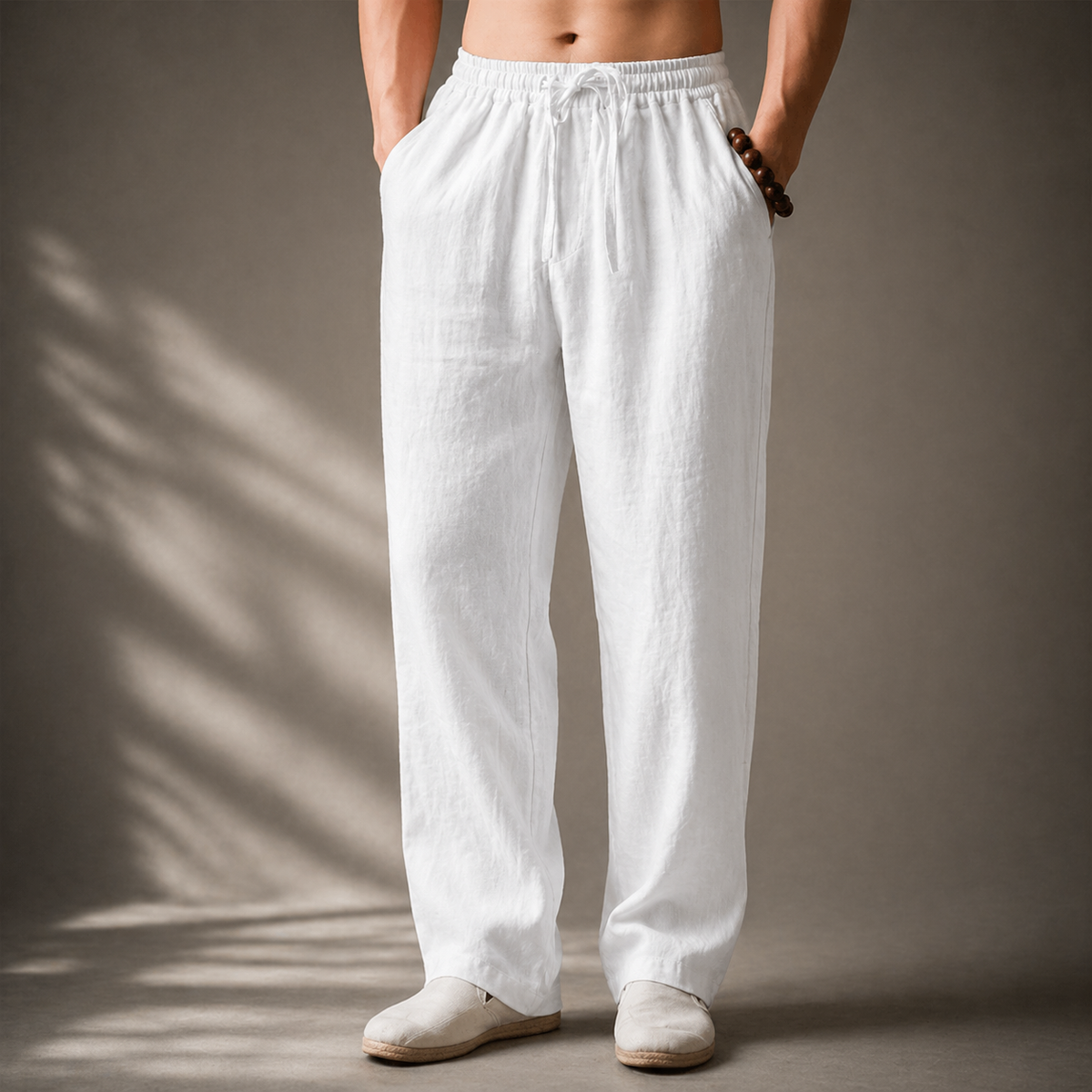 Bromley Linen Pants - Unisex in blue