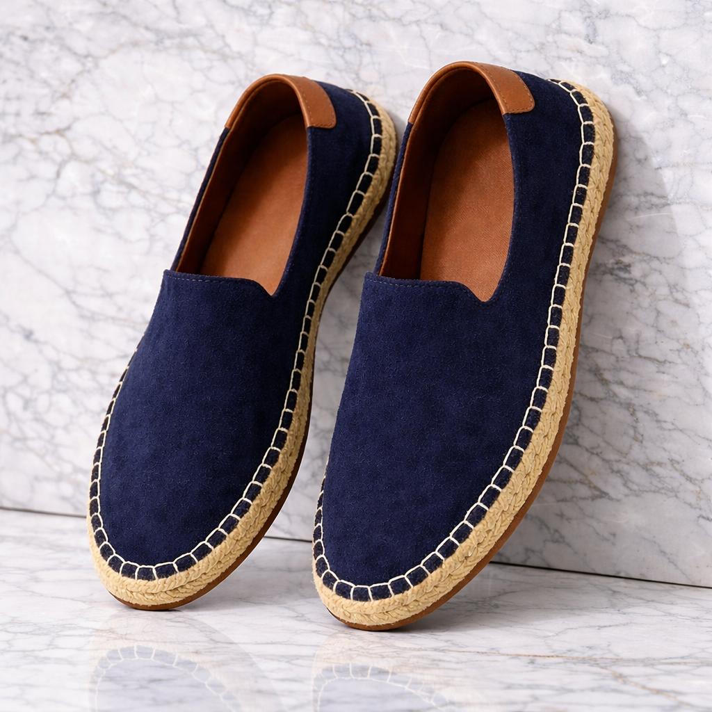 Marlon Leather Loafers - Men's in blue