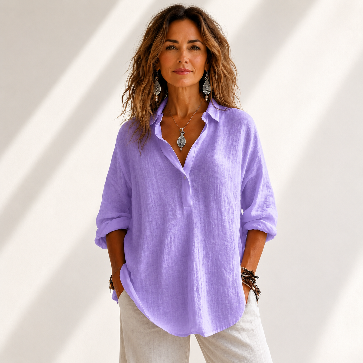 Kensington Cotton Blouse - Women's in purple
