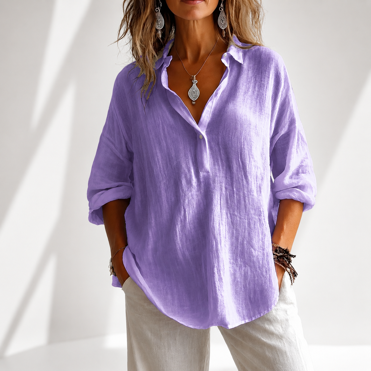Kensington Cotton Blouse - Women's in purple