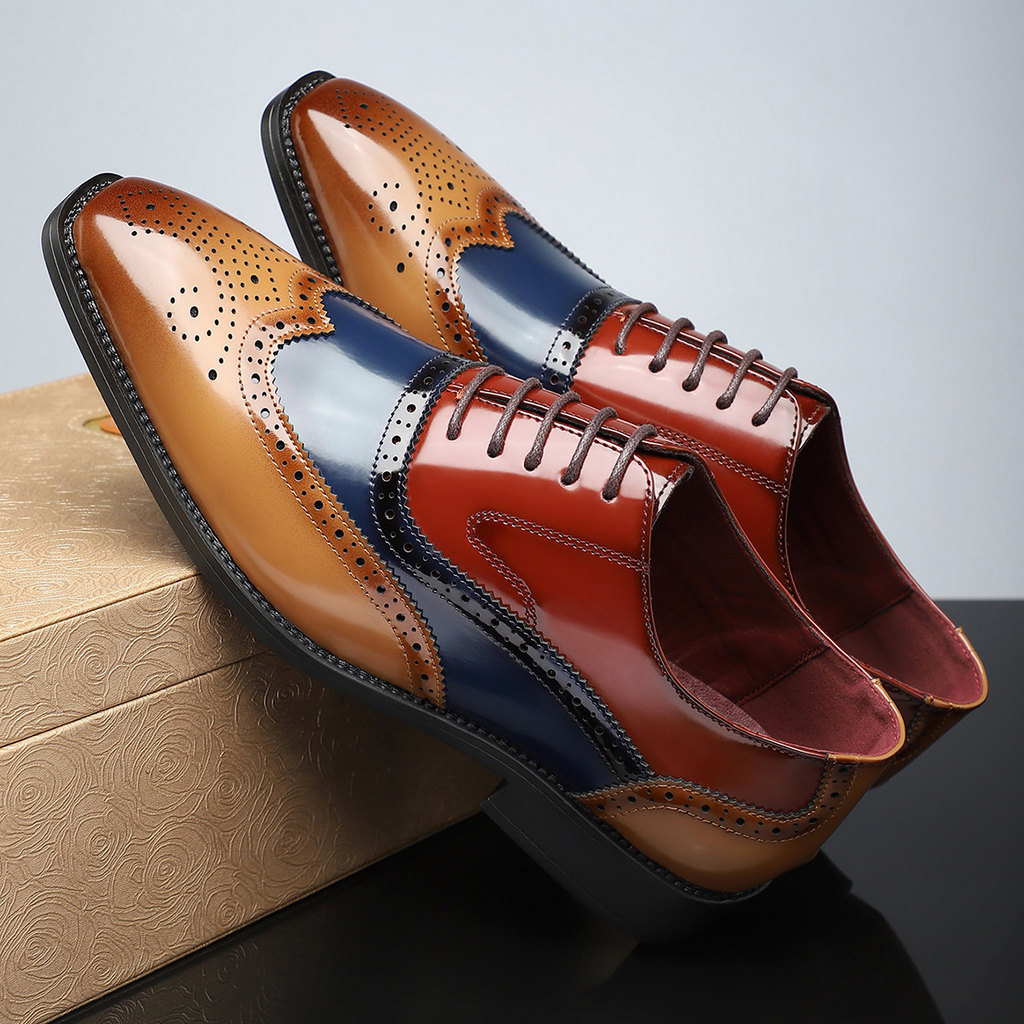 Stirling Leather Brogues - Men's in cognac midnight