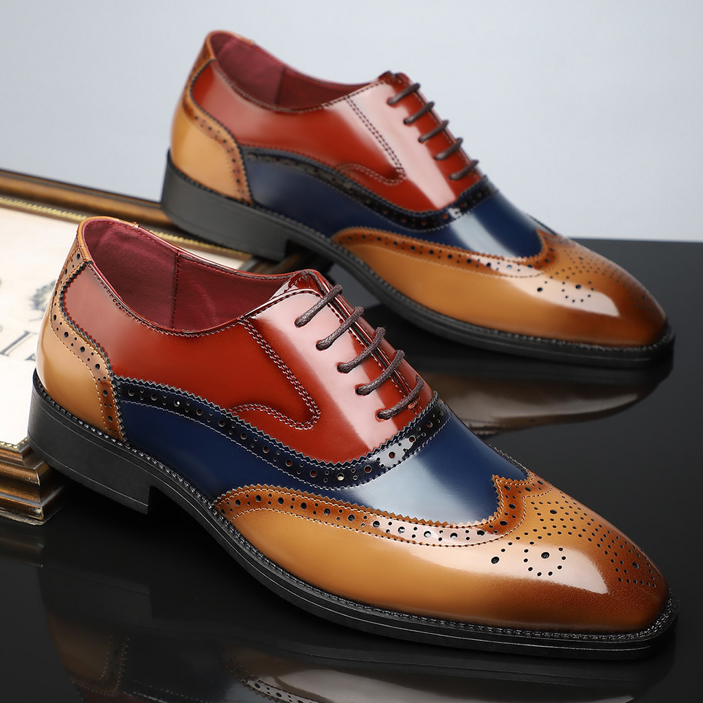 Stirling Leather Brogues - Men's in cognac midnight