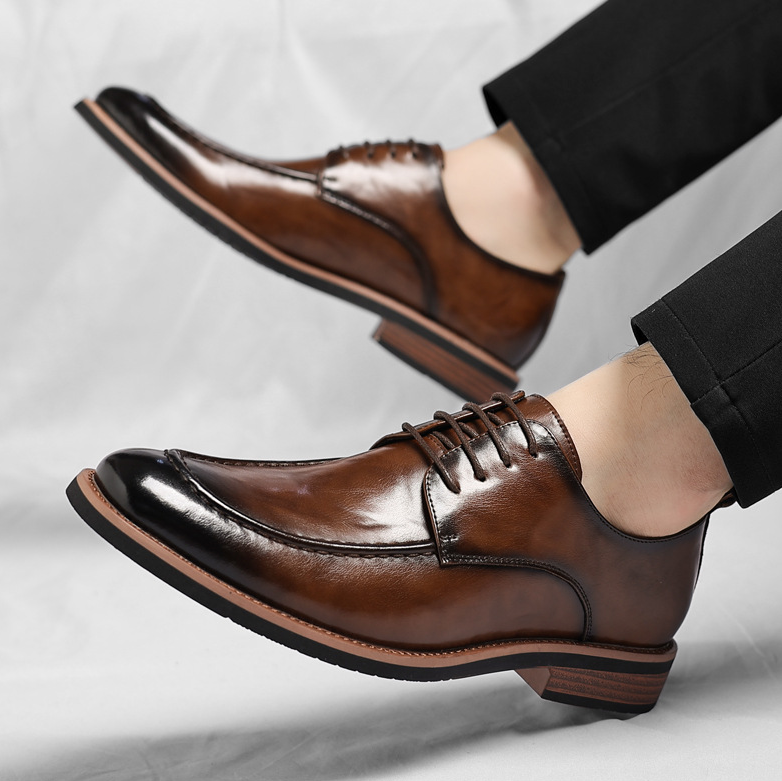 Vaughan Leather Derby Shoes - Men's in brown