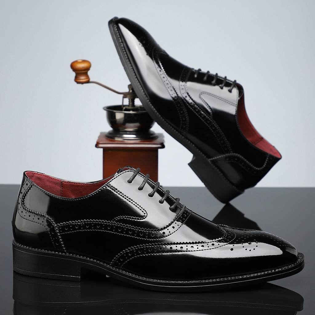 Stirling Leather Brogues - Men's in cognac midnight