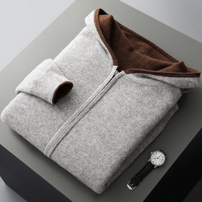 Cyrus Reversible Cashmere Hoodie - Unisex in black