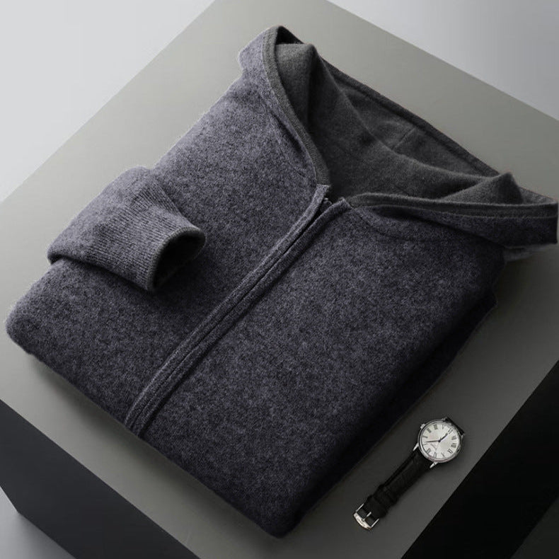 Cyrus Reversible Cashmere Hoodie - Unisex in brown