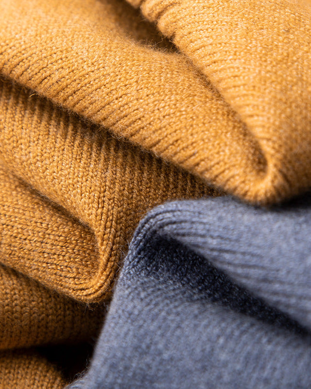 Huxford Cashmere V-Neck Sweater - Unisex in yellow